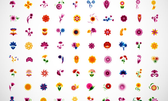 Flower Icons Vectors