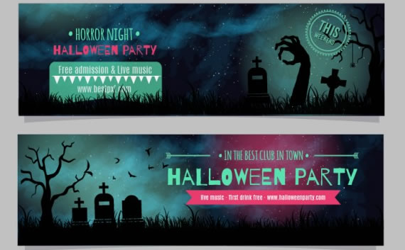 Halloween Party Banners