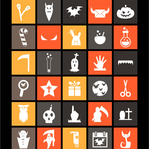 Flat Halloween Icons