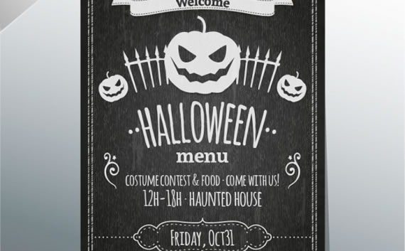 Halloween Menu Blackboard