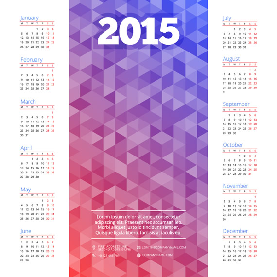 Tarjetas de Calendario 2015