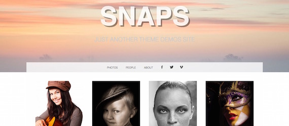 Snaps: plantilla simple para WordPress