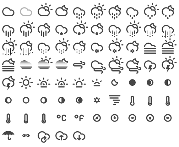 iconos del clima svg