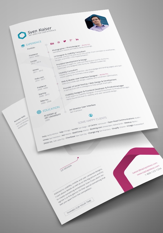 Vita Resume InDesign Template