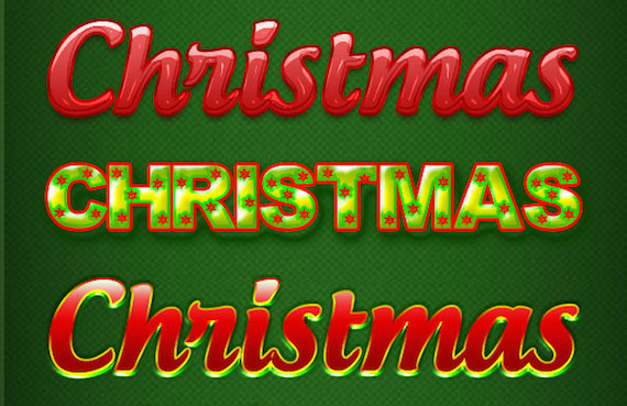 Christmas Photoshop Text Effects