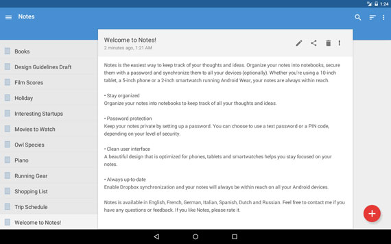 Aplicaciones de notas para Android