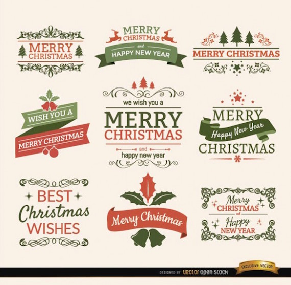 Christmas Typographic Elements