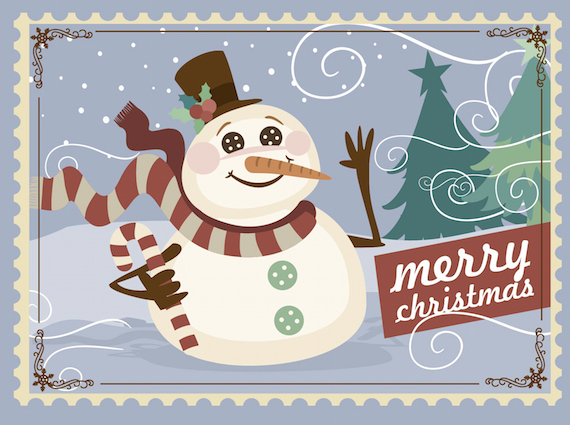 Christmas Snowman Background