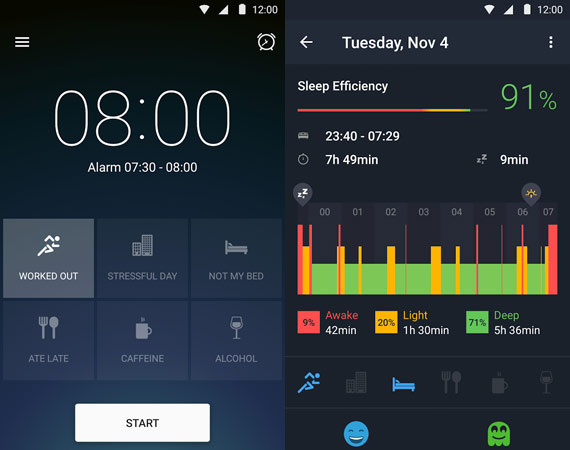 Aplicaciones Android para dormir mejor