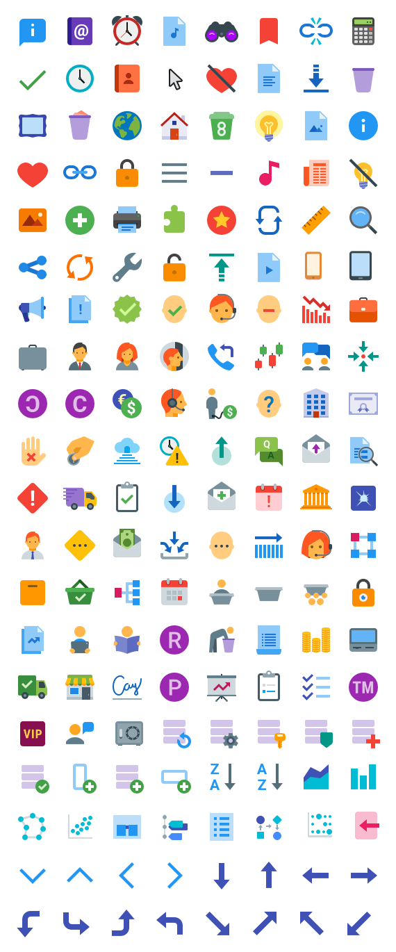 Iconos planos en formato SVG