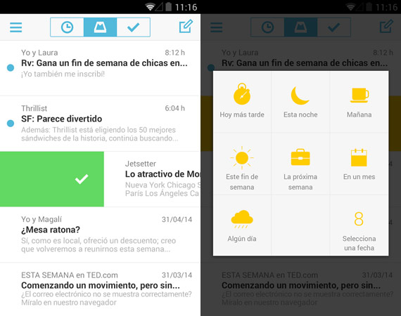 Apps de correo electrónico para Android