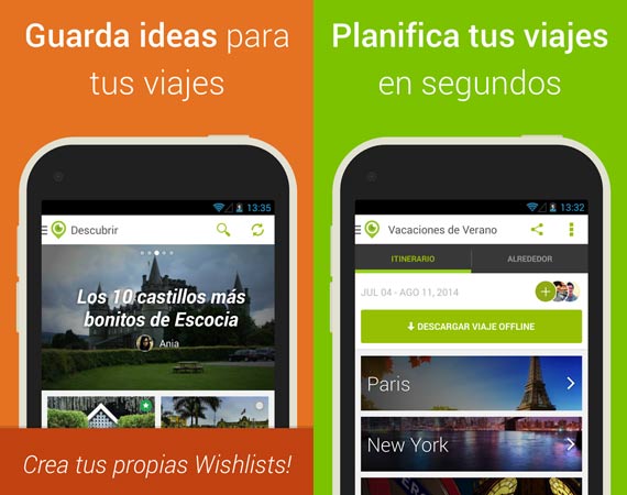 Aplicaciones para planear viajes en Android