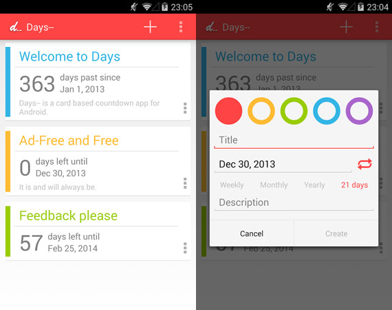 Las mejores apps Android para cuentas regresivas