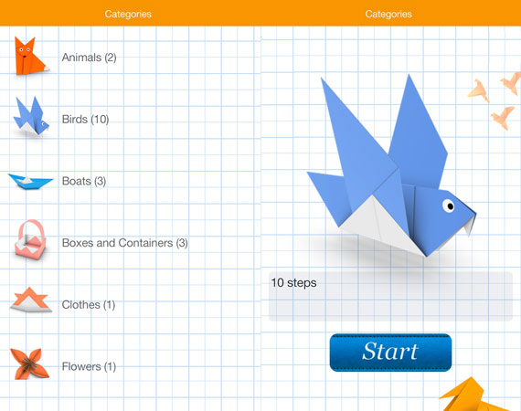 Aplicaciones de origami para Android