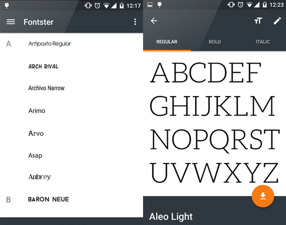 Apps para cambiar el tipo de fuente en Android
