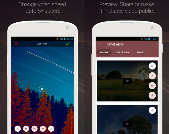 Aplicaciones para crear videos timelapse en Android