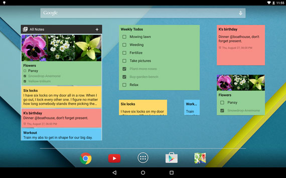 Apps con notas tipo Post-it para Android