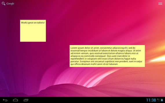 Apps con notas tipo Post-it para Android