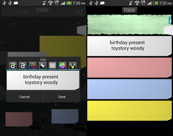 Apps con notas tipo Post-it para Android
