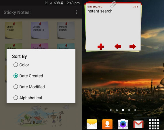 Apps con notas tipo Post-it para Android