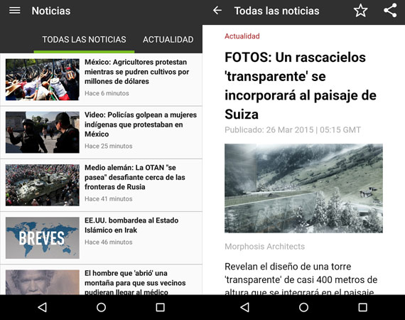 Aplicaciones Android para estar informado