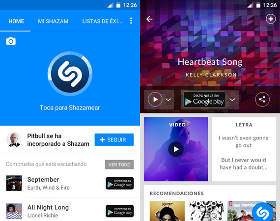 Aplicaciones Android para reconocer canciones