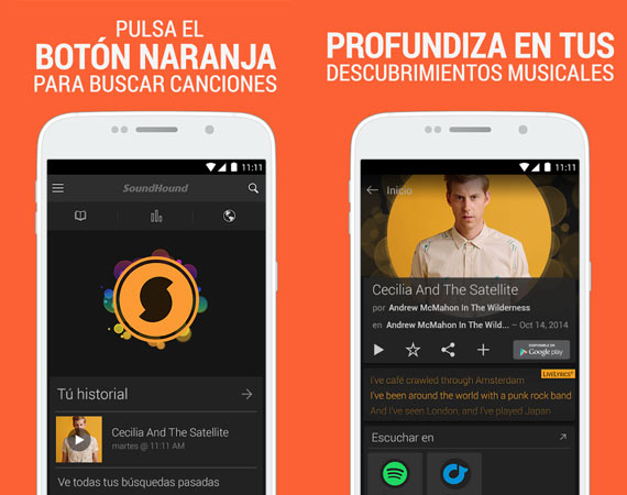 Aplicaciones Android para reconocer canciones