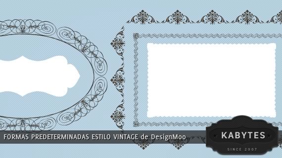 Vista previa del paquete de formas predeterminadas estilo vintage de DesignMoo