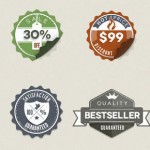 Vintage stickers badges gratis