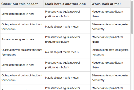 tablas con scrool utilizando jQuery