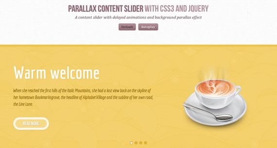 Vista previa de slider con efecto parallax