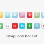 Vista previa de set de iconos sociales Relay