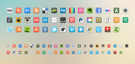 Iconos sociales de todas las redes gratis