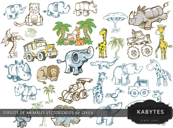 Vista previa de dibujos de animales africanos