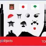 Vista previa de símbolos vectorizados de Tokyo