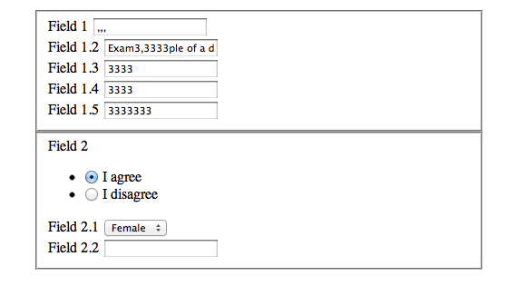 formulario desplegable con jQuery