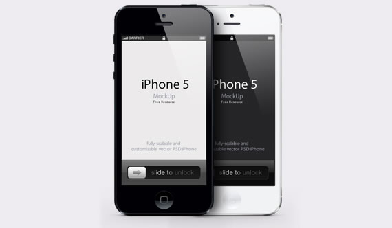 Vista previa de iPhone 5 en PSD