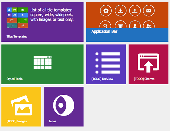 Framework html css windows 8 ui