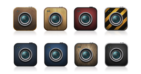 Iconos de cámaras en PSD