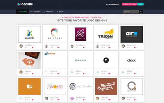 Logobite: Galería de logos con portfolio