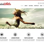 Sitio web minimalista en blancos y grises con slider superior.