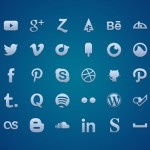 Iconos sociales en variados formatos