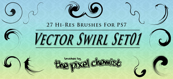 Brushes decorativos con swirls para Photoshop