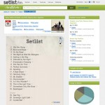 Setlists de conciertos