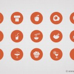 Iconos de alimentos en formato PSD