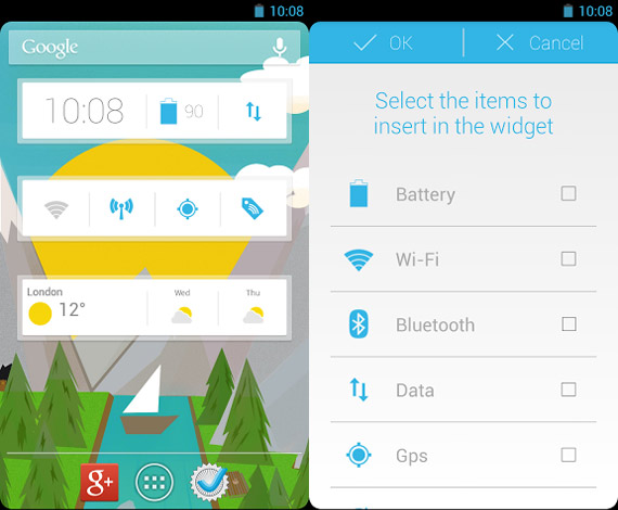 Widget personalizable para Android