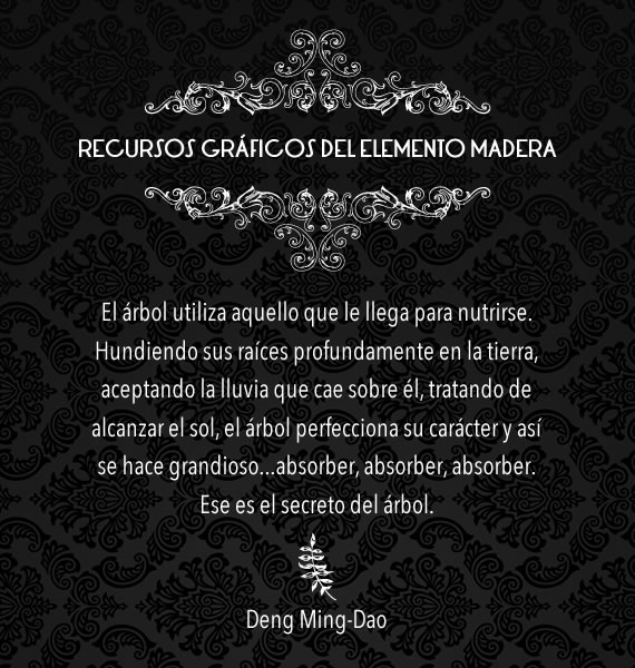 Frase sobre el árbol de Deng Ming Dao