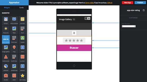 Vista previa de Appmaker