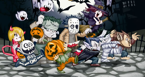 Personajes para Halloween vectorizados
