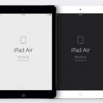 Mockup de iPad Air en PSD con dos posiciones